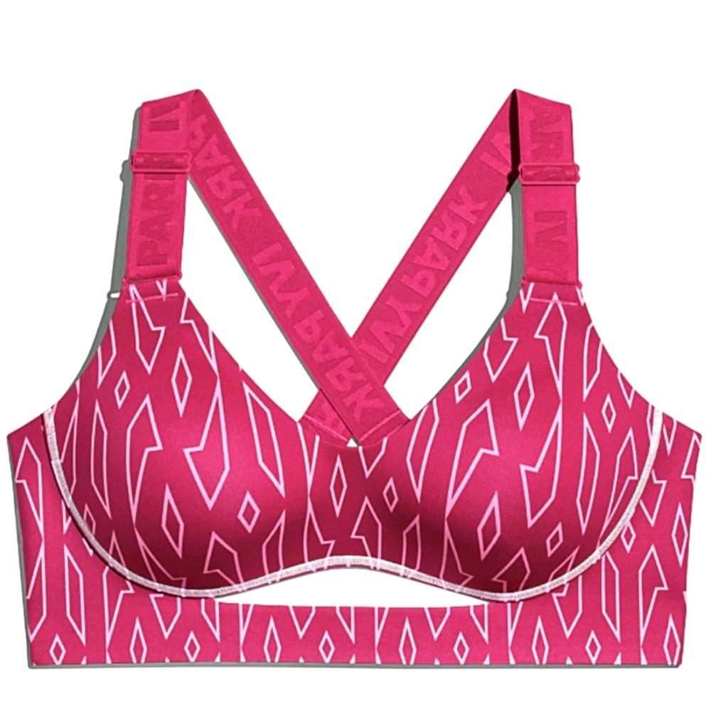 IVY PARK MEDIUM-SUPPORT MONOGRAM CUTOUT BRA